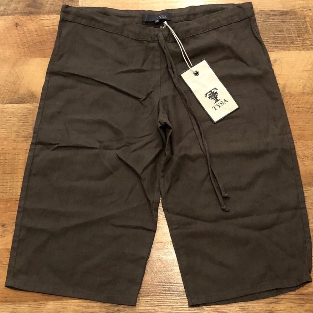 NWT Tysa Linen Blend Shorts Cullottes Brown 0 XS